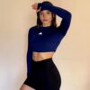 Pupera CROP-TOP MANGA LARGAS