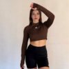 Pupera CROP-TOP MANGA LARGAS