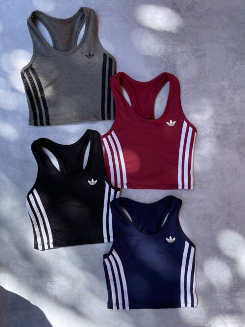 Musculosa crop 3 LINEAS "AD"