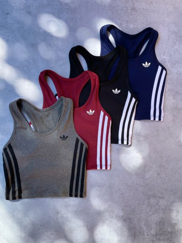Musculosa crop 3 LINEAS "AD"